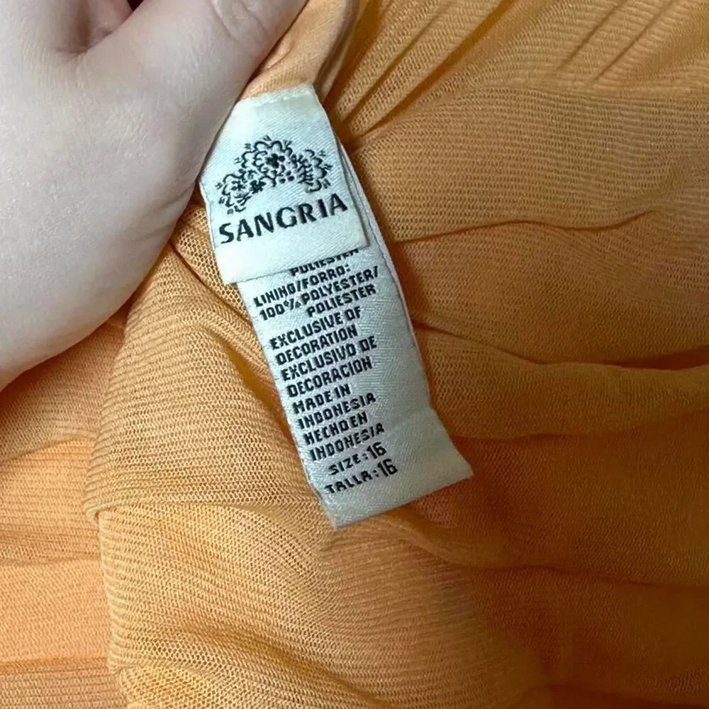 Unbranded Women's Orange and Yellow Dress